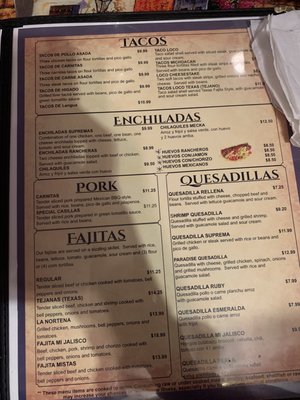Menu photo 4 Mi Jalisco Mexican Grill Beech Mountain, NC