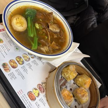 Dim Sum Sam - BEEF STEW NOODLE SOUP AND SHUMAI - Barbeque Near Me - New York, New York