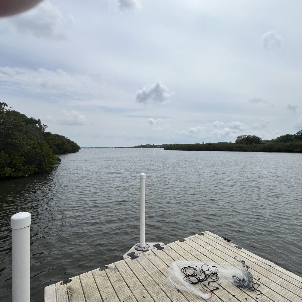 Harbor Palms Nature Park - Fishing Dock, Causeway Rd in background - Parks Near Me - Oldsmar, Florida