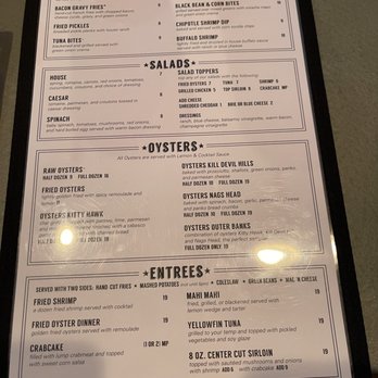 Two Roads Tavern - Menu - Seafood Near Me - Kitty Hawk, North Carolina
