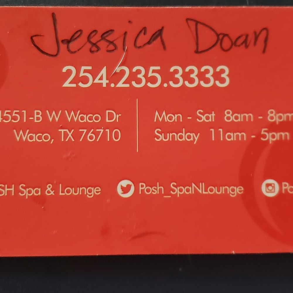 Posh Spa & Lounge - Jessica Doan (Awesome Nail Tech) - Nail Salons Near Me - Waco, Texas Posh Spa & Lounge - Jessica Doan (Awesome Nail Tech) - Nail Salons Near Me - Waco, Texas