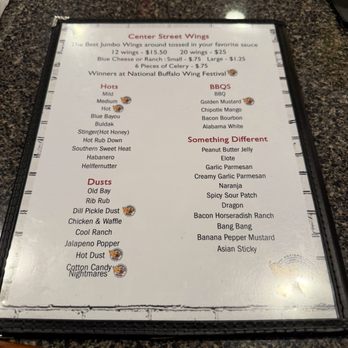 Center Street Grille - Wing Menu - New American Near Me - Enola, Pennsylvania Center Street Grille - Wing Menu - New American Near Me - Enola, Pennsylvania