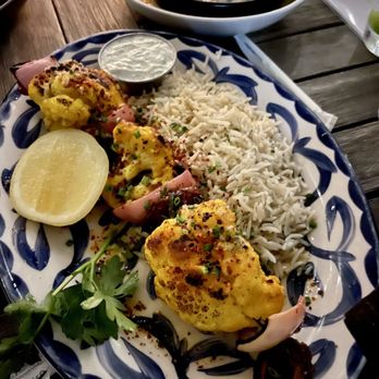 Aba - Grilled Cauliflower Kebab rice plate -- this was okay - Mediterranean Near Me - Chicago, Illinois