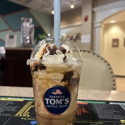 Travelin Tom's Coffee of Central Madison - Salted caramel mocha frappe!!