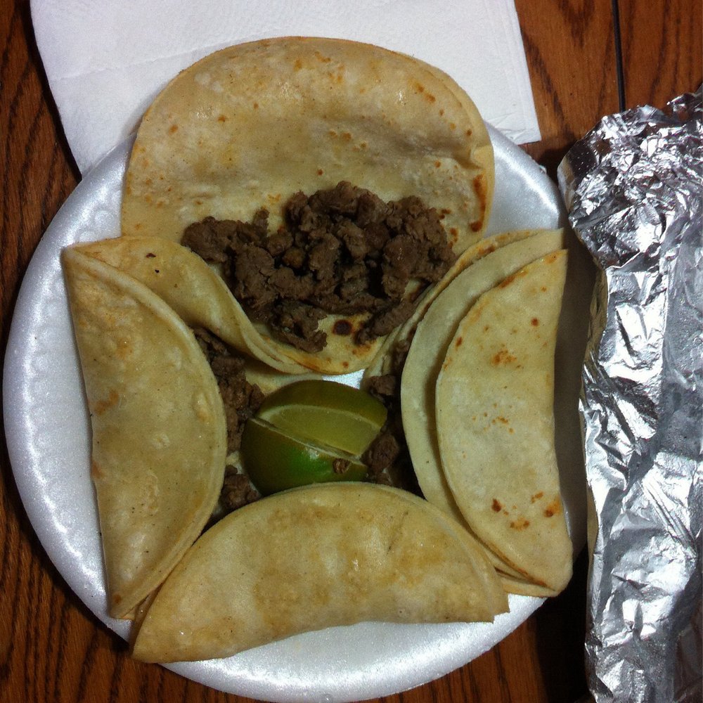 Valley Family Market - Four plain carne asada tacos with double regular sized tortillas for the boys. - American Near Me - Tranquillity, California Valley Family Market - Four plain carne asada tacos with double regular sized tortillas for the boys. - American Near Me - Tranquillity, California