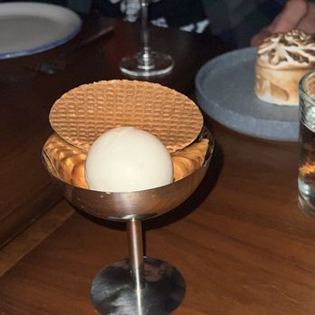 Gui Steakhouse - Banana milk ice cream with mochi waffle crisp - Steakhouses Near Me - New York, New York