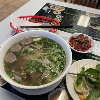 Larkin Restaurant - pho dac biet with rare steak on the side - Vietnamese Near Me - San Francisco, California Larkin Restaurant - pho dac biet with rare steak on the side - Vietnamese Near Me - San Francisco, California