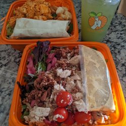 Salad and Go - Jalapeño Ranch Salad , Buffalo Chicken Salad, Cucumber Mint lemonade