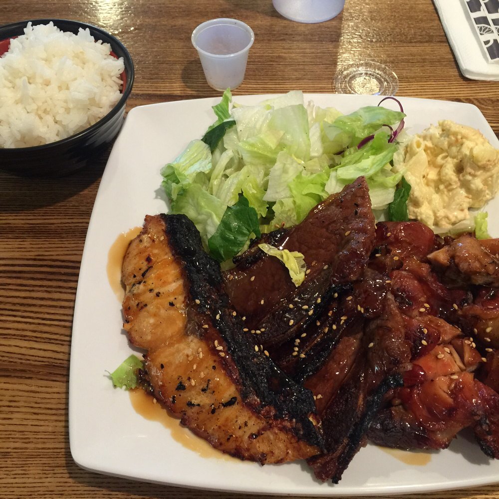 Ladybug Café - Teriyaki mixed plate. - Japanese Near Me - Gardena, California Ladybug Café - Teriyaki mixed plate. - Japanese Near Me - Gardena, California