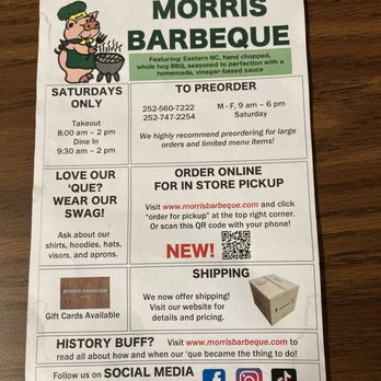 Morris Barbeque - Just the basic stuff to know - Barbeque Near Me - Hookerton, North Carolina Morris Barbeque - Just the basic stuff to know - Barbeque Near Me - Hookerton, North Carolina