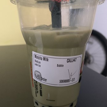 Kung Fu Tea - Medium Matcha Milk, it's too sweet and not worth $7.35! :( very small - Bubble Tea Near Me - Hoboken, New Jersey