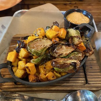 Bricks Corner - Squash and brussel appetizer- yummy! - Bars Near Me - Salt Lake City, Utah