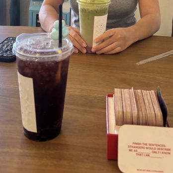 Yellow Goose Cafe - blueberry refresher and blueberry matcha - Bubble Tea Near Me - Garden Grove, California Yellow Goose Cafe - blueberry refresher and blueberry matcha - Bubble Tea Near Me - Garden Grove, California