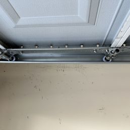 Newly installed rollers facing wall.