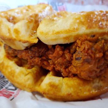 Monroe's Hot Chicken - Chicken and Waffle sandwich - Chicken Shop Near Me - Phoenix, Arizona Monroe's Hot Chicken - Chicken and Waffle sandwich - Chicken Shop Near Me - Phoenix, Arizona