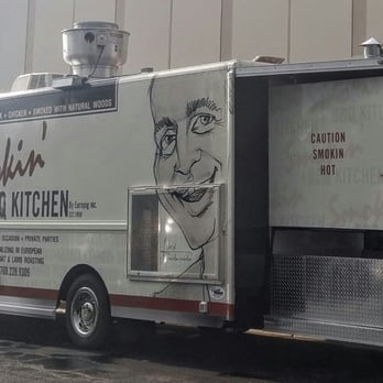 Smokin BBQ Kitchen - Smoker in the rear can hold 600 lbs of meat. - Food Trucks Near Me