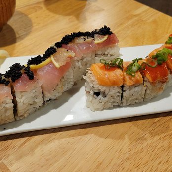 Hooked Sushi - Black & Yellow (l), and Easy Rider (r) - Seafood Near Me - Bozeman, Montana