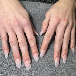 Circa Nails & Lashes - The before pic of the nails I needed reshaped!