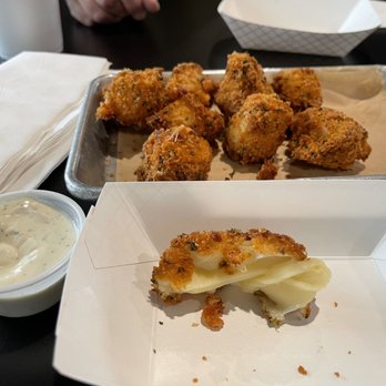 Benchwarmer's - Fried cheese (a little too much breading which made it too crunchy for my liking but flavor is good) - Chicken Wings Near Me - Rockport, Texas Benchwarmer's - Fried cheese (a little too much breading which made it too crunchy for my liking but flavor is good) - Chicken Wings Near Me - Rockport, Texas