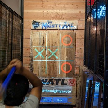 The Mighty Axe - Tic Tac Toe & many other games - Axe Throwing Near Me - Thousand Oaks, California The Mighty Axe - Tic Tac Toe & many other games - Axe Throwing Near Me - Thousand Oaks, California