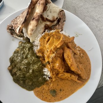 Karma Kafe - Chana Palak Chicken Makhani Onion Kulcha Dal - Indian Near Me - Hoboken, New Jersey Karma Kafe - Chana Palak Chicken Makhani Onion Kulcha Dal - Indian Near Me - Hoboken, New Jersey