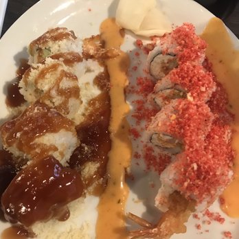 Samurai Sushi - On the right is the Hot Chettos roll & we asked that the other side was Cheetos free. Both are good 02/10/2020 - Sushi Bars Near Me - Hanford, California Samurai Sushi - On the right is the Hot Chettos roll & we asked that the other side was Cheetos free. Both are good 02/10/2020 - Sushi Bars Near Me - Hanford, California