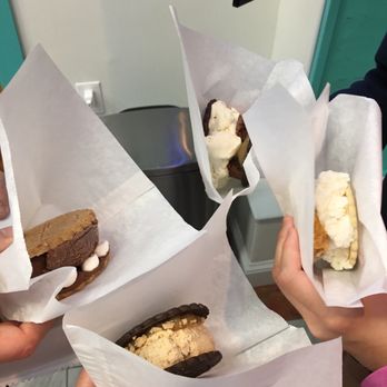 Peace Pie - Clockwise-salted caramel brownie; pumpkin pie, coffee caramel, and smore - Ice Cream & Frozen Yogurt Near Me - Cape May, New Jersey Peace Pie - Clockwise-salted caramel brownie; pumpkin pie, coffee caramel, and smore - Ice Cream & Frozen Yogurt Near Me - Cape May, New Jersey