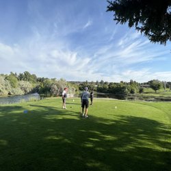 Clear Lake Country Club - 18 tee box. Last hole..... heading back to the club house!