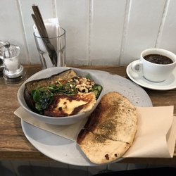 Roasted Aubergine £12.5, with a cup of Liza blend decaf Americano