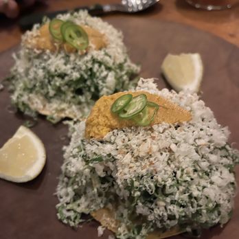 Damian - Uni tostadas delicious and easy to share! - Mexican Near Me - Los Angeles, California Damian - Uni tostadas delicious and easy to share! - Mexican Near Me - Los Angeles, California