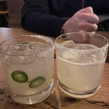 Bartaco - Spicy and regular margs both with salt ($13 each) - Latin American Near Me - Washington, DC, District of Columbia