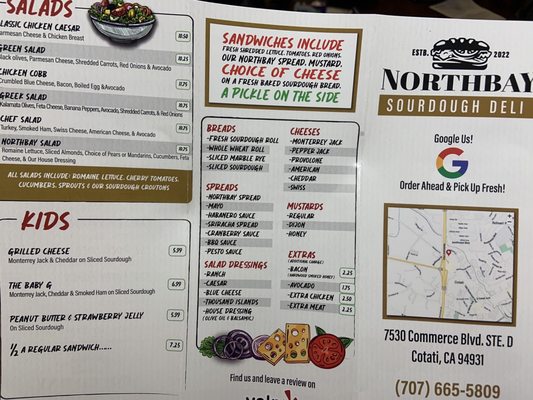 Menu photo 5 North Bay Sourdough Deli Cotati, CA