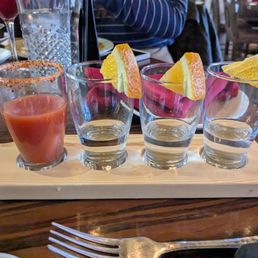 Tequila flight and mezcal