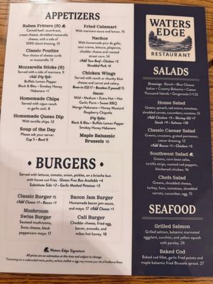 Menu photo 2 Waters Edge Brasher Falls, NY