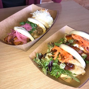 Fat Bao - Spring Chicken Bao, Curry Beef Bao, Tofu Bao, and fried chicken bao with cheese (forgot the name of it) - Chinese Near Me - Houston, Texas