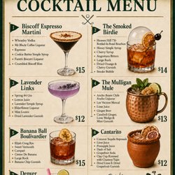 Summer 2026 Cocktail Menu