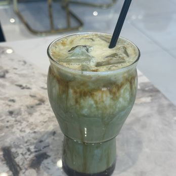 Waterbean Coffee - Match latte w/ brown sugar syrup - Coffee & Tea Near Me - Morganton, North Carolina