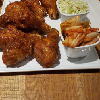 Bonchon Navy Yard - 8pc crispy chicken sweet honey limited time flavor with kimchi and coleslaw - Chicken Wings Near Me - Washington, DC, District of Columbia