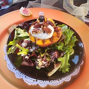 Phiesty Foods Catering - Grilled peach and balsamic goat cheese salad - Personal Chefs Near Me - Oakland, California Phiesty Foods Catering - Grilled peach and balsamic goat cheese salad - Personal Chefs Near Me - Oakland, California