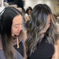 Dimensional ash balayage transformation by Keke