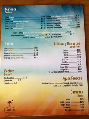 Menu photo 8 Flamingo's San Jose, CA