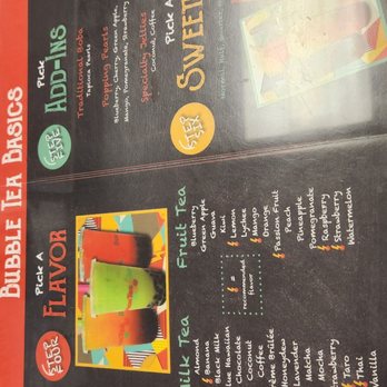 Mightea Boba - a menu on a train - Bubble Tea Near Me - Canandaigua, New York