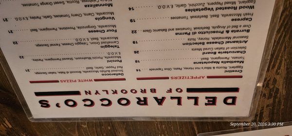 Menu photo 2 Dellarocco's Brooklyn, NY Menu photo 2 Dellarocco's Brooklyn, NY