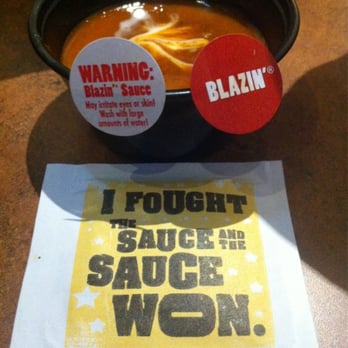 Buffalo Wild Wings - Lol it came with a warning sticker. - Chicken Wings Near Me - Anchorage, Alaska