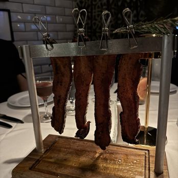 Steak 48 - Hanging bacon - Steakhouses Near Me - Houston, Texas