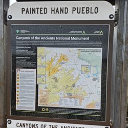 Painted Hand Pueblo Historic Landmark Trail - Entrance sign