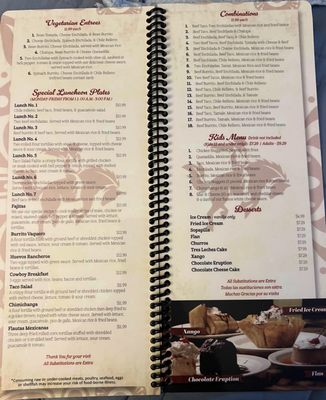 Menu photo 2 El Vaquero Wray, CO Menu photo 2 El Vaquero Wray, CO