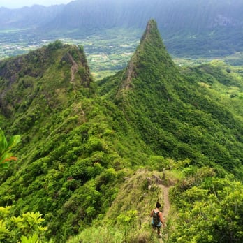 Olomana Hike - Hiking along the second peak of Olomana - Hiking Near Me - Kailua, Hawaii