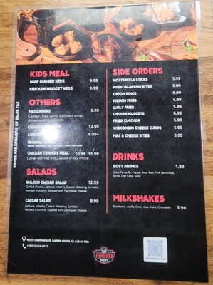Menu photo 2 FireFly Burger  Garden Grove, CA
