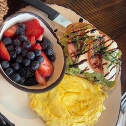 Caprese Avocado Toast with mixed berries Caprese Avocado Toast with mixed berries